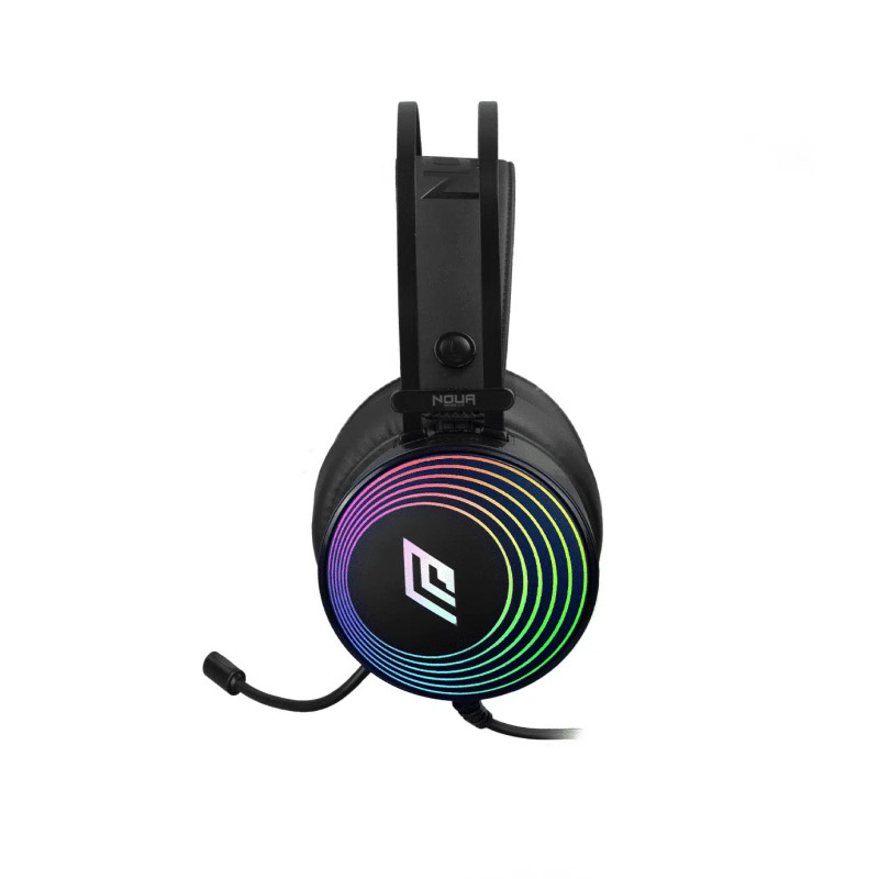 CUFFIA C/MICROFONO USB/3,5MM GAMING RGB BK CRUX